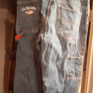 Mens polo carpenter jeans with side loop